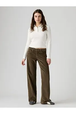 Levi's Low Loose Kadın Kadife Pantolon - Canteen