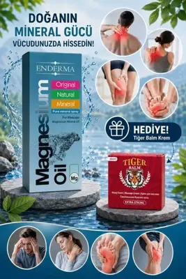 Akdeniz Vitamin Magnezyum Mineralli Vücut Spreyi Yağı 100 Ml ve Hediye Tiger Balm 20ml Krem
