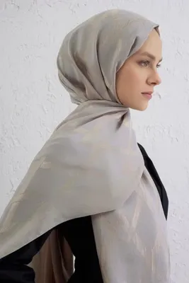 Armine Lyocell Şal - Zikzak Desen - ALY1-07 - Açık Vizon