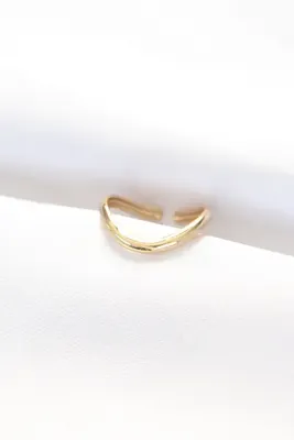 Genel Markalar Yassı Gold Renk Ayarlanabilir Yüzük