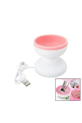 Generic Makeup Brush Cleaner Makyaj Fırça Temizleme Makinesi Usb Çalışma - Silikon Tırtıklı Hazne
