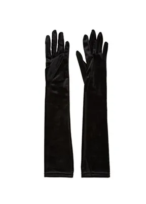 Beymen Collection Siyah Kadın Uzun Kadife Eldiven