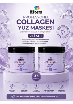 new estela PROFESYONEL COLLAGEN YÜZ MASKESİ 400ML X2 ADET