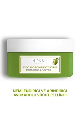 Sinoz Avokado Bomb Nemlendirici ve Arındırıcı Vücut Peelingi 300 gr