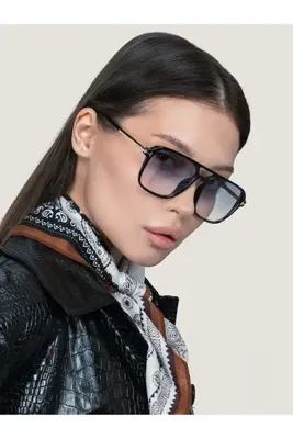 Eyemood Unisex Pilot Güneş Gözlüğü Siyah Çerçeve Degrade Cam UV Korumalı Ross C6