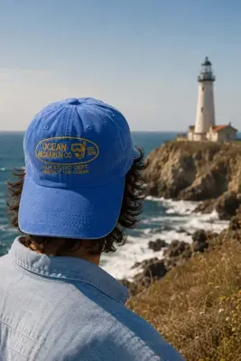 Külah Ocean Research Co. Nakışlı Washed Dad Cap – Royal Blue