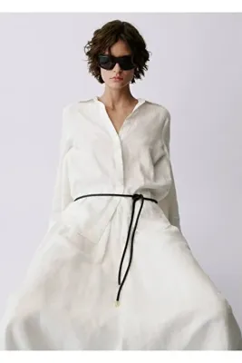 MANGO Woman Regular kesim keten gömlek