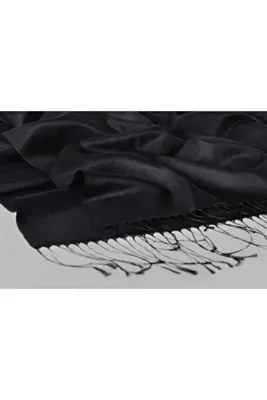 KROREN Ipek Görünümlü Şal - Siyah Renk