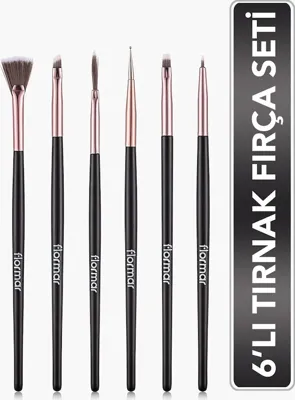 Flormar 6 Parça Nail Art Tırnak Fırçası Seti - Nail Art Brush Set - 022 - 8690604597871