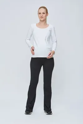 Motherway Kışlık Fitilli Flare Paça Hamile Pantolonu