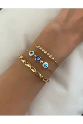 MagicStone Belissimo Nazarlı Üçlü Kombin Bileklik
