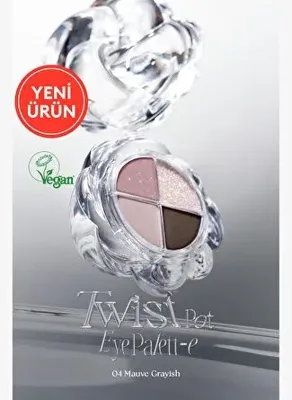 Muzigae Mansion İpeksi Dokulu 4'lü Far Paleti MUZIGAE MANSION Twist Pot Eye Palette (04 Mauve Grayish)
