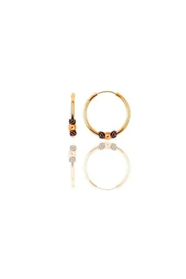 Söğütlü Silver Gümüş Rose 17 Mm Toplu Halka Küpe Sgtl11269rose