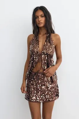 Pull & Bear Pullu mini etek