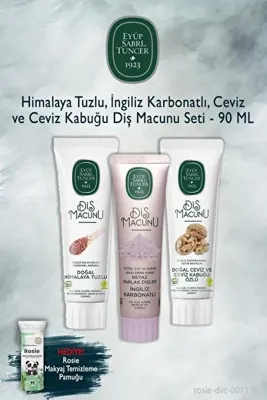 Eyüp Sabri Tuncer X3 90 ml Himalaya, Karbonat, Ceviz Diş Macunu, Rosie
