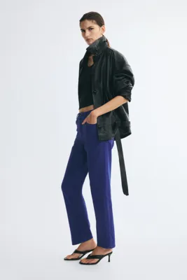 H&M Dar Paçalı Gabardin Pantolon