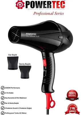 POWERTEC TR-2001 Profesyonel Saç Kurutma & Fön Makinesi 2500W
