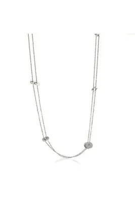 Söğütlü Silver Kadın Dövme Modeli Pullu Kolye SGTL6798