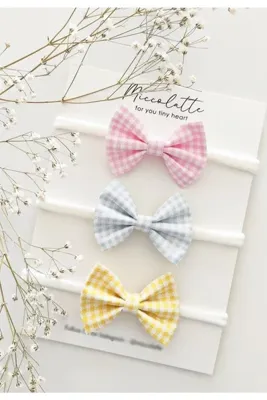 Miccolatte Bebek Pitikare 3lü Fiyonklu Bandana Seti