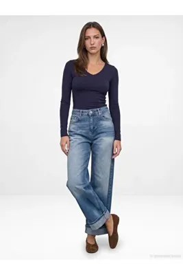 Dilvin 33215 Sıcak Tutan V Yaka Bra-Free Top