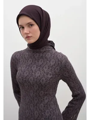 Fresh Scarfs Pamuk Viskon Eşarp Acı Patlıcan