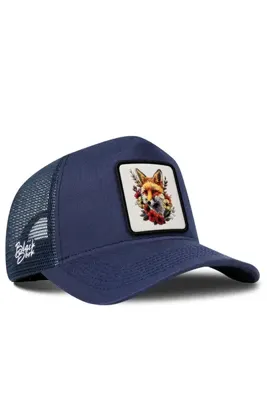 BlackBörk Japonya Logolu Lacivert Trucker Şapka