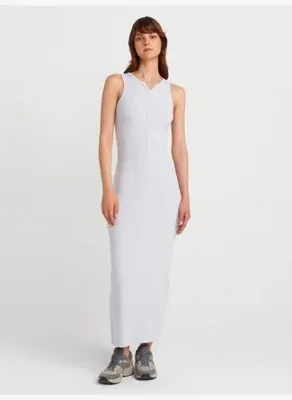 Dilvin 91467 Düğme Detaylı Maxi Boy Elbise