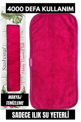 Saahana Tekrar Kullanılabilir Makyaj ,yüz, Cilt Ve Maske Temizleyici Havlu/temizleme Mendili Pembe