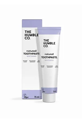 The Humble Co. Doğal Diş Macunu Beyazlatıcı (Whitening) 75 ml Hidroksiapatit içerikli Diş minesini güçlendirir %99,4 doğal içerikli formül Geri dönüştürülebilir alüminyum tüp