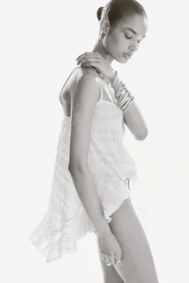 H&M Flounced smocked top