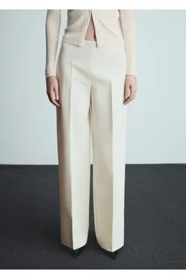MANGO Woman Pensli Wideleg pantolon