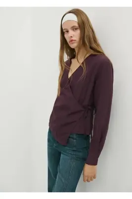 Mango Teen Dokuma anvelop gömlek