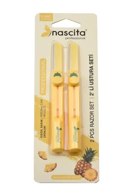 Nascita Geri Çekilebilir 2'li Razor Seti Ananaslı Nasrazor008 Sarı