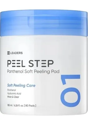 Leaders Peel Step Panthenol Soft Peeling Pad | Nazik Peeling Etkili Tonikli Ped | 80 Adet