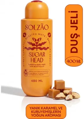 GRATİS Peeling Etkili Besleyici Vitaminli Brezilya Cevizi Yağlı Nemlendirici Duş Bakım Jeli Sugar Head , 400 ml