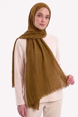MONA LİSA MİLANO Pamuklu Comfort Şal - Taba