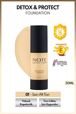NOTEKHOME Note Detox Protect Foundation Fondöten 01 30 ml