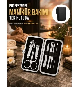 Lexroo Evde Profesyonel Tırnak Bakımı İçin 7 Parça Premium Bakım Seti