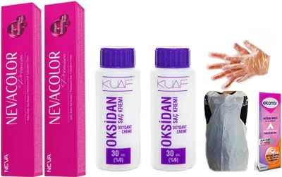 Nevacolor Neva Color Saç Boya 8 - 1 Küllü Açık Kumral 2 Ad - Oksid 30 Vol 2 Ad