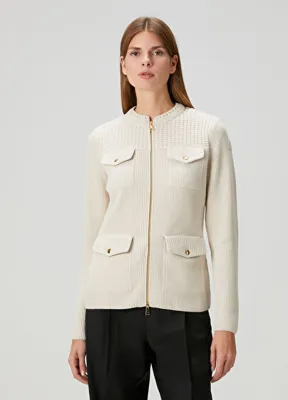 Moncler Krem Yün Hırka