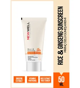 New Well Rice & Ginseng Sunscreen Spf50+ Pirinç Özlü Güneş Kremi 50 ML