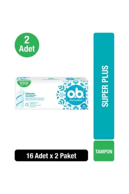 O.b. 16'lı X2 Normal Tampon Sızıntı Önleyici Teknoloji ile Konforlu Kullanım