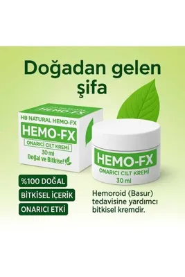 hb natural Hemo-fx Onarıcı Cilt Kremi ( Ve Çatlak Tedavisine Yardımcı Krem Kimyasal Içermez)