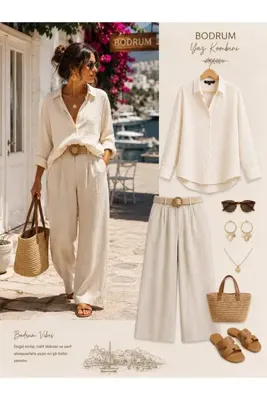 JADEWEAR Kadın Geniş Kalıp Müslin Gömlek