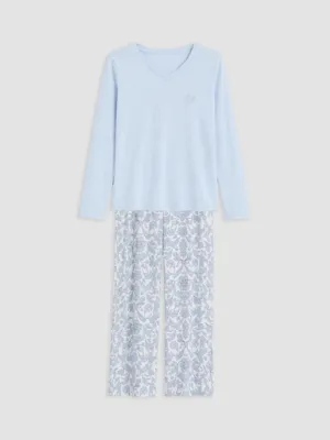LCW DREAM V Yaka Desenli Pijama Takım