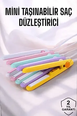 Lisinya 180°C Isı ve Uzun Süre Kalıcı Düzlük Sağlayan Mini Saç Düzleştirici -