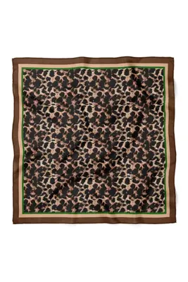 nehir eşarp Leopar Desen Fular Bandana 70x70 Cm