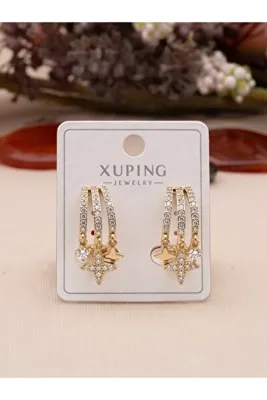 Bilge Kadın Aura Vip Çoklu Görünümlü Zirkon Taşlı ve Işıltılı Xuping Çelik Küpe, Kararma Yapmayan Çelik Küpe