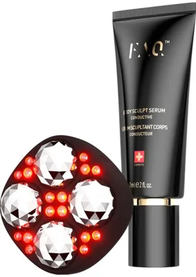 Esplendor Faq Vücut Şekillendirme Seti – LED Işıklı Faq 411 Mikroakım Derin Doku Masaj Aleti + Body Sculpt Hyaluronik Asit Serumu & Selülit Kremi 60 ml – Sıkılaştırma ve Lenf Drenajı Için