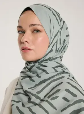 Pure Scarfs Pure Tone Şal - V Desen-Çağla - Koyu Çağla - Pure Scarfs
